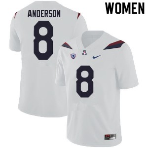 Womens Arizona Wildcats Drake Anderson #8 Embroidery White Jersey 706922-743