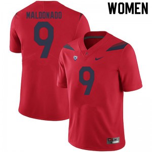 Womens Arizona Wildcats Gunner Maldonado #9 Alumni Red Jersey 305766-710