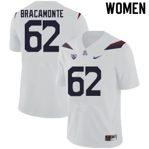 Women's Arizona Wildcats Jacob Bracamonte #62 Football White Jerseys 617931-522