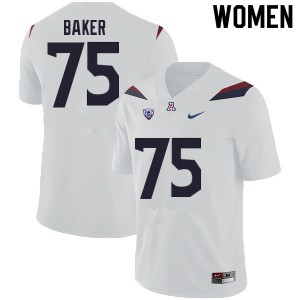 Womens Arizona Wildcats Josh Baker #75 White College Jerseys 461461-114