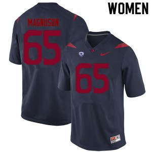 Women's Arizona Wildcats Leif Magnuson #65 Player Navy Jersey 804923-832