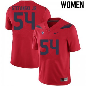 Women's Arizona Wildcats Matthew Stefanski Jr. #54 Red High School Jersey 871028-239