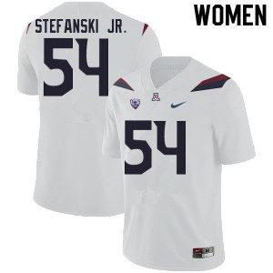 Women's Arizona Wildcats Matthew Stefanski Jr. #54 White Stitch Jersey 355437-999