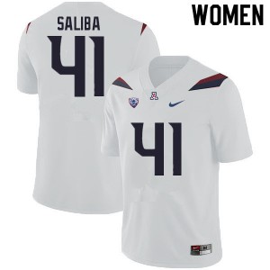 Womens Arizona Wildcats Mike Saliba #41 White Football Jersey 975980-247