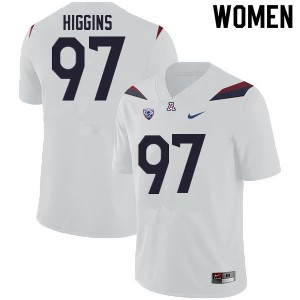 Women Arizona Wildcats Naz Higgins #97 NCAA White Jerseys 152159-413