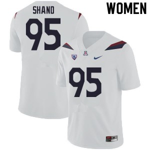 Women Arizona Wildcats Paris Shand #95 Stitch White Jerseys 498904-374