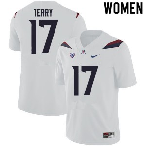 Women Arizona Wildcats Regen Terry #17 White Stitched Jerseys 104272-584