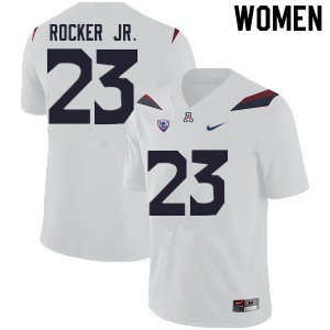 Womens Arizona Wildcats Stevie Rocker Jr. #23 White College Jerseys 207501-616