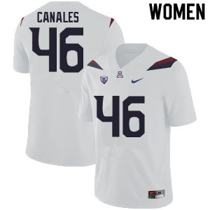 Womens Arizona Wildcats Thor Canales #46 White Stitch Jerseys 604154-313