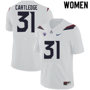Women's Arizona Wildcats Trey Cartledge #31 University White Jersey 478238-159