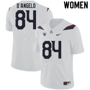 Women's Arizona Wildcats Tristen D'Angelo #84 White University Jerseys 800512-392
