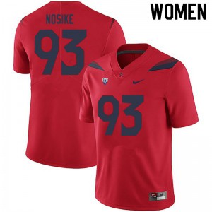 Women Arizona Wildcats Ugochukwu Nosike #93 Stitched Red Jerseys 236501-364