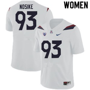 Women Arizona Wildcats Ugochukwu Nosike #93 Embroidery White Jerseys 221069-645