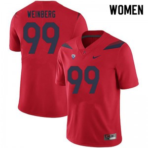 Women Arizona Wildcats Cameron Weinberg #99 Stitched Red Jerseys 162149-390