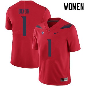Women Arizona Wildcats Drew Dixon #1 Red Embroidery Jerseys 358080-697