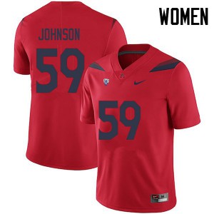 Womens Arizona Wildcats My-King Johnson #59 Red Player Jerseys 334580-676