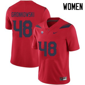 Women's Arizona Wildcats Rob Gronkowski #48 Alumni Red Jerseys 446014-596