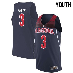 Youth Arizona Wildcats Dylan Smith #3 Navy Embroidery Jersey 255792-101