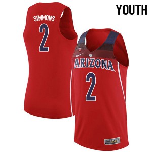 Youth Arizona Wildcats Kobi Simmons #2 Basketball Red Jerseys 274034-964