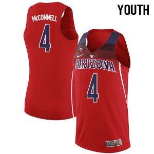 Youth Arizona Wildcats T.J. McConnell #4 Red Embroidery Jerseys 960919-887