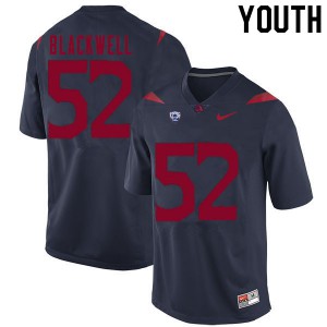 Youth Arizona Wildcats Aaron Blackwell #52 Navy Official Jersey 905892-235