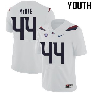 Youth Arizona Wildcats Calib McRae #44 Official White Jerseys 508310-699