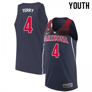 Youth Arizona Wildcats Dalen Terry #4 NCAA Navy Jerseys 638060-241