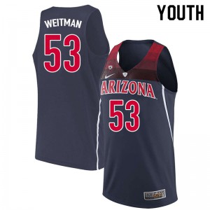 Youth Arizona Wildcats Grant Weitman #53 Navy College Jersey 254279-649