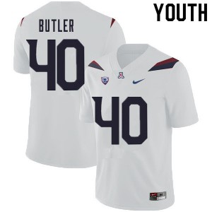 Youth Arizona Wildcats Jashon Butler #40 College White Jersey 376239-342