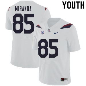 Youth Arizona Wildcats Roberto Miranda #85 NCAA White Jerseys 651453-972