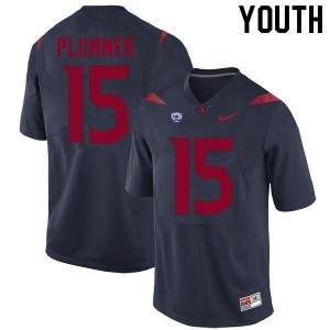 Youth Arizona Wildcats Will Plummer #15 Navy Embroidery Jerseys 942339-788