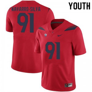 Youth Arizona Wildcats Alex Navarro-Silva #91 Red Football Jerseys 456191-511