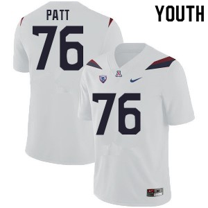 Youth Arizona Wildcats Anthony Patt #76 Official White Jerseys 478846-607