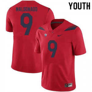 Youth Arizona Wildcats Gunner Maldonado #9 Football Red Jersey 309867-807