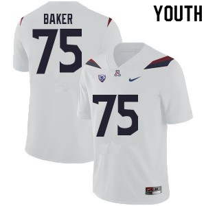 Youth Arizona Wildcats Josh Baker #75 White Player Jersey 376370-760