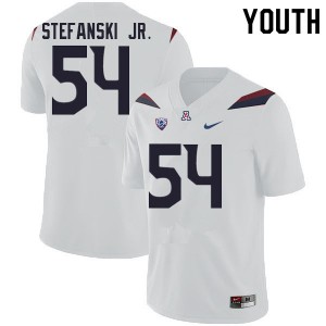Youth Arizona Wildcats Matthew Stefanski Jr. #54 White Embroidery Jerseys 726436-608
