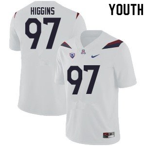 Youth Arizona Wildcats Naz Higgins #97 Player White Jersey 536820-247