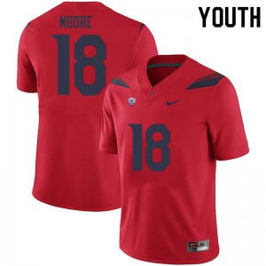 Youth Arizona Wildcats Nick Moore #18 Player Red Jersey 378799-552
