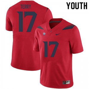Youth Arizona Wildcats Regen Terry #17 Red Embroidery Jersey 668477-591