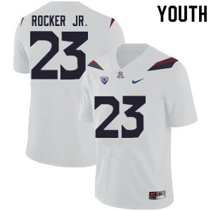 Youth Arizona Wildcats Stevie Rocker Jr. #23 High School White Jersey 476007-939