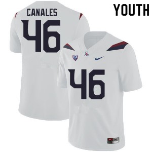 Youth Arizona Wildcats Thor Canales #46 Player White Jersey 571201-499