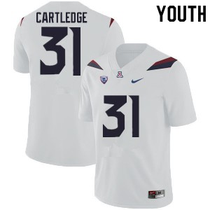 Youth Arizona Wildcats Trey Cartledge #31 Player White Jersey 231359-436
