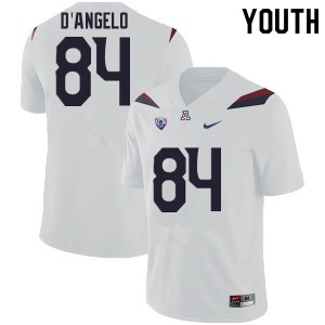 Youth Arizona Wildcats Tristen D'Angelo #84 White Embroidery Jerseys 641218-633