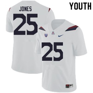Youth Arizona Wildcats Valen Jones #25 Stitch White Jerseys 809534-628