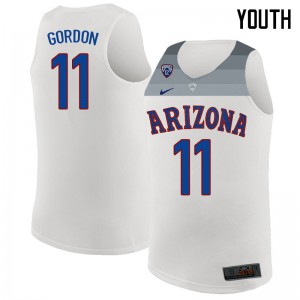Youth Arizona Wildcats Aaron Gordon #11 White Basketball Jersey 945728-735