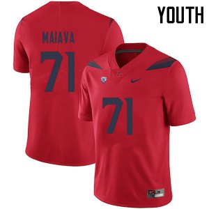 Youth Arizona Wildcats Abraham Maiava #71 High School Red Jerseys 266166-697