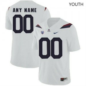 Youth Arizona Wildcats Custom #00 Stitched White Jerseys 841688-293