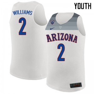 Youth Arizona Wildcats Brandon Williams #2 Player White Jersey 142333-263