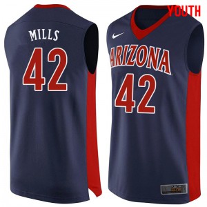 Youth Arizona Wildcats Chris Mills #42 Navy Official Jerseys 169675-799