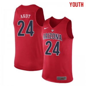 Youth Arizona Wildcats Emmanuel Akot #24 Red Official Jersey 825416-175